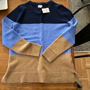 NWT J.Crew Colorblock Sweater Size XS